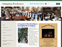 Tablet Screenshot of abingdonpresbytery.org